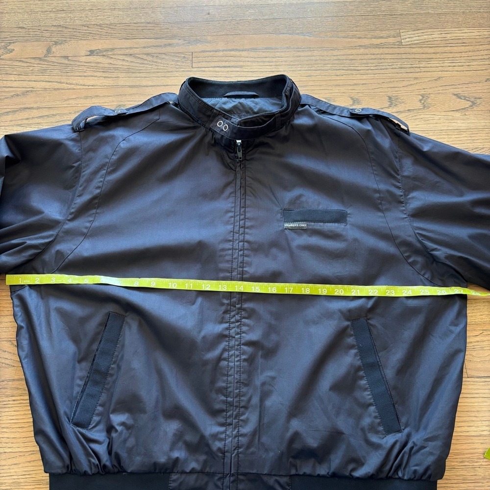 Members Only Mens XL Iconic Jacket‎ Blue Vintage Classic Bomber Windbreaker - Picture 3 of 7